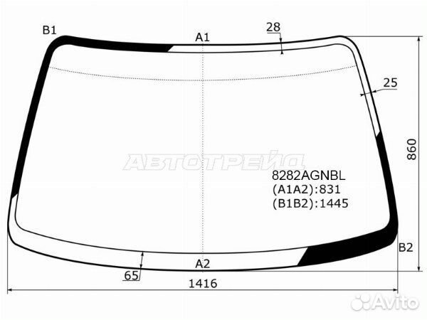 Стекло лобовое