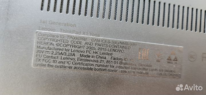 Lenovo ThinkPad x1 Yoga gen1 ноутбук