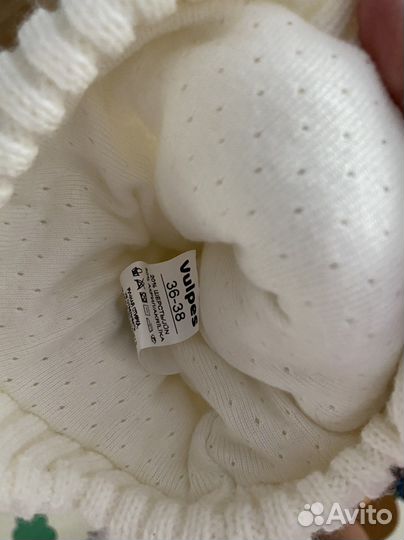 Шапка зинняя для новорожденной девочки