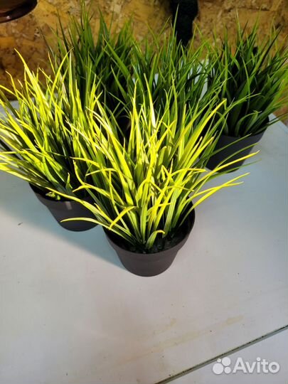 Искусственная трава в горшке IKEA