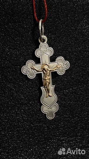 Мужской крест серебро