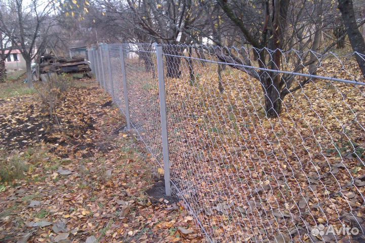 Забор из сетки рабица