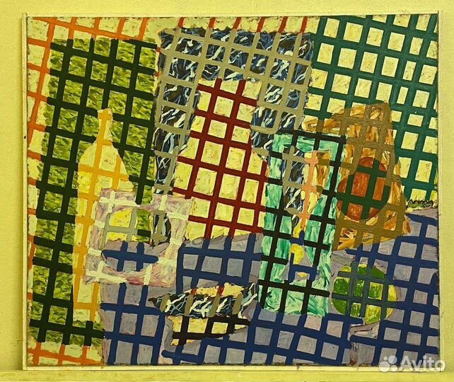 Картина н-т с клечптой скатьертью, Ю. Раковский