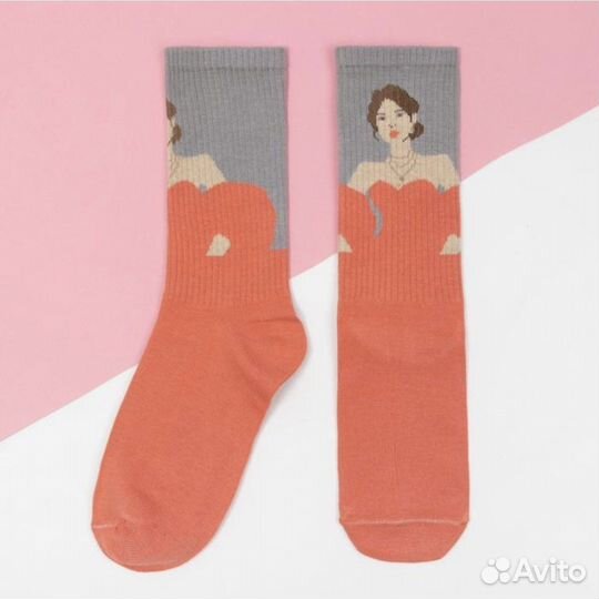 Носки женские с принтом прикольные