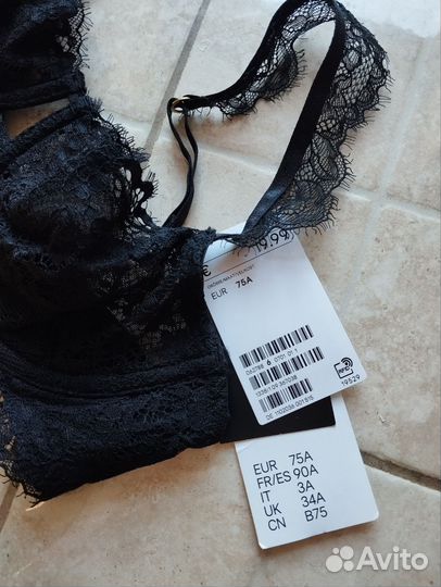 Бюстгальтер hm кружевной 75а