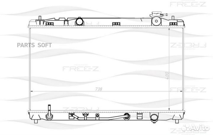Радиатор охлаждения toyota Camry 06- 1640028630