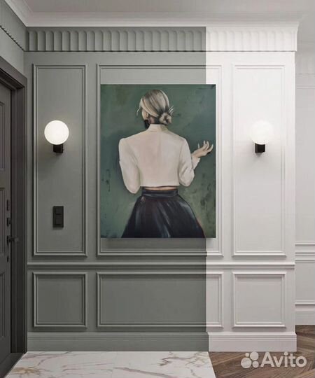 Уникальная картина маслом «Дама с обсидианом»