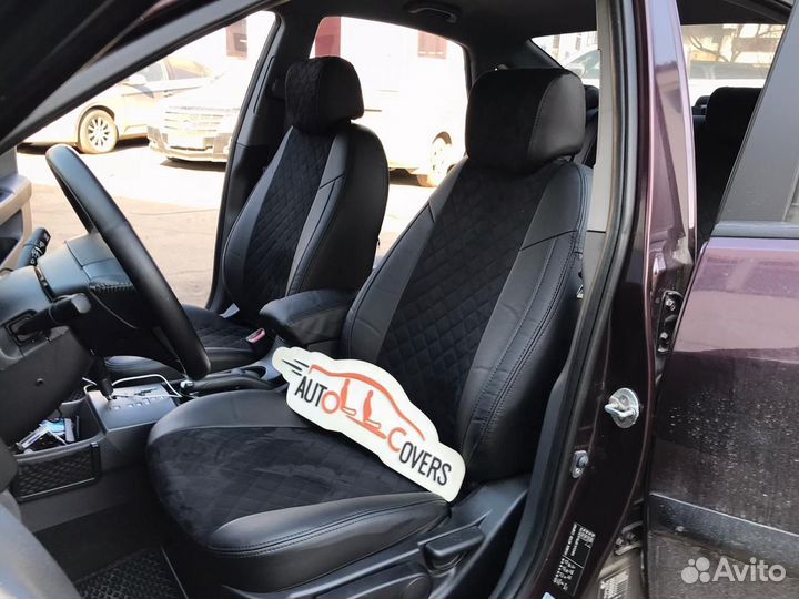 Чехлы на сиденья Хендай Элантра 4 HD из Алькантары