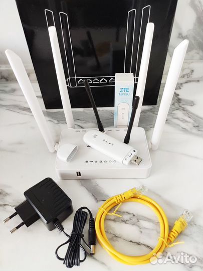 Комплект роутер ZBT WE1626 модем LTE 4G ZTE MF79