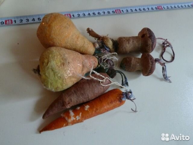 Ёлочные игрушки ватные СССР 1950-х годов