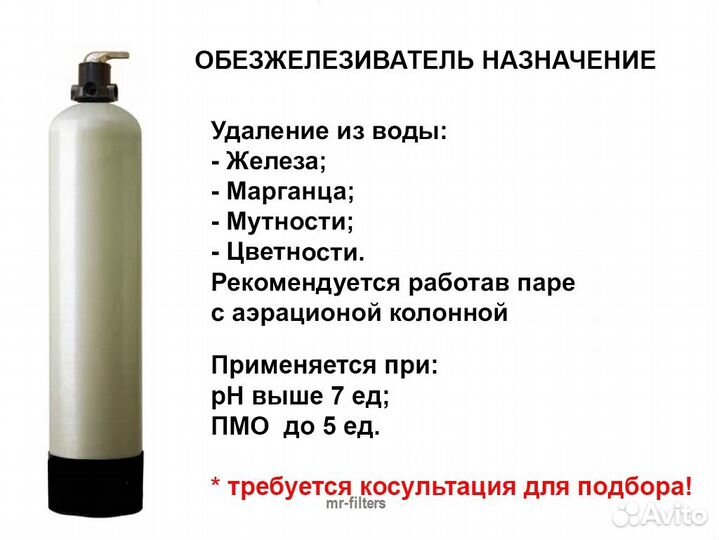 Ручной клапан Обезжелезивание воды / Фильтры для д