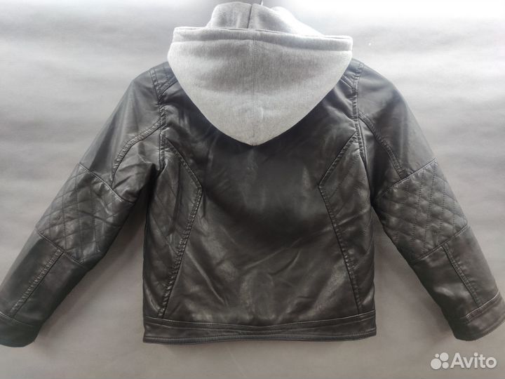 Детская кожаная куртка с мехом 