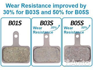 Колодки тормозные b01s b03s b05s велосипеда