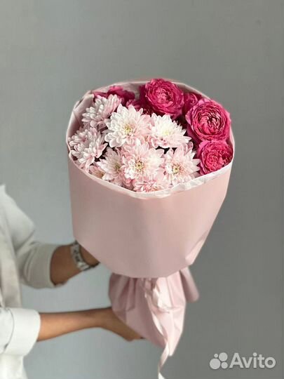 Букет «Малиновый десерт»