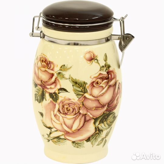 Емкость для сыпучих корейская роза 1100мл выс20см