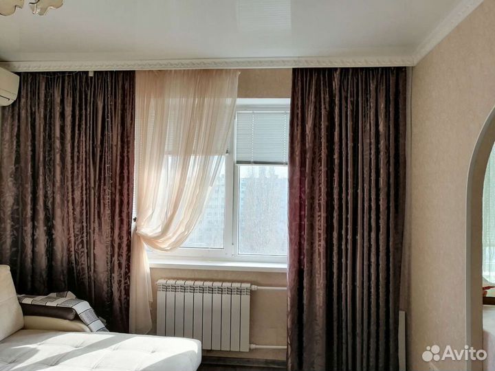 Комплект Шторы и тюль (органза шампань)