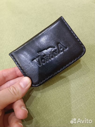 Бейдж - картхолдер из натуральной кожи