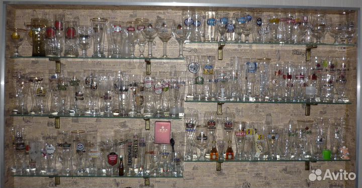 Коллекция пивных кружек и стаканов