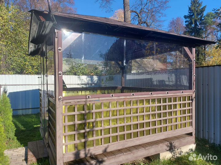 Мягкие окна на беседку