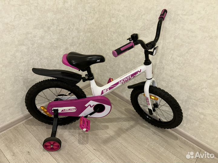 Велосипед детский 16, белый-фуксия
