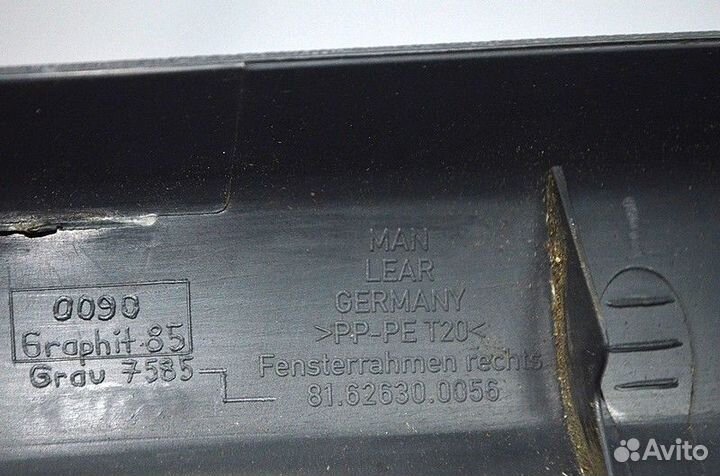 Крышка направляющей бокового стекла, правая MAN TG