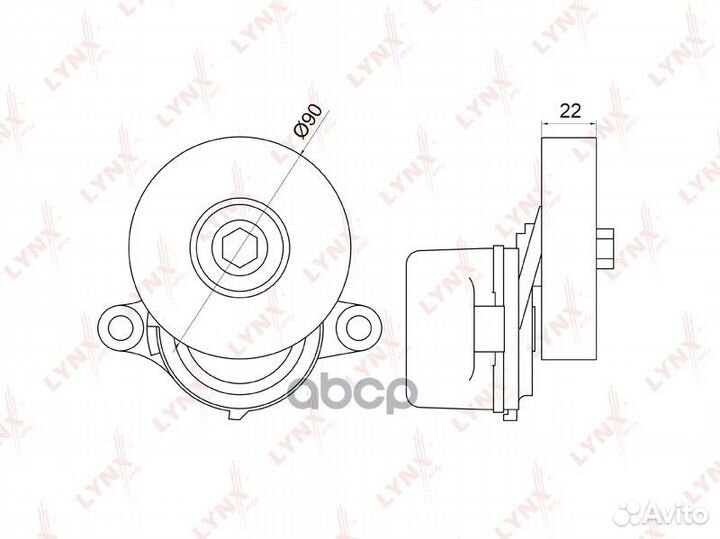 PT-3042 ролик натяжной c механизмом натяжения