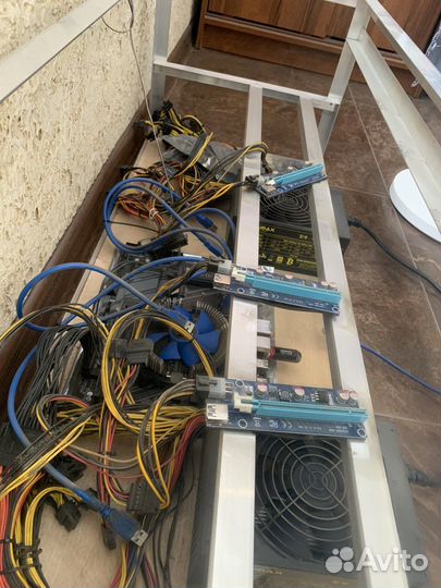 Риг Тушка для майнинга майнинг фермы 8 райзеров