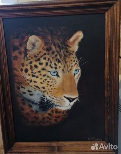 Картина маслом Леопард 40/50см