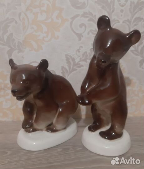 Фарфоровые статуэтки Лфз Медведи
