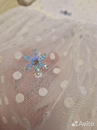 Платье снежинки 104 110