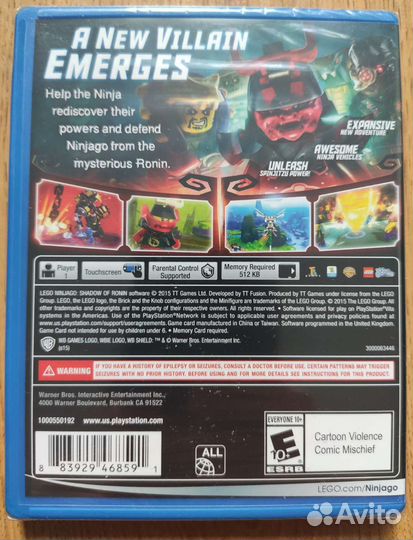 Lego Ninjago Shadow of Ronin PS Vita NEW