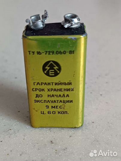 Батарейка крона корунд СССР 1990год