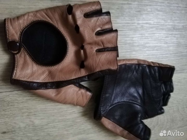 Перчатки без пальцев кожа женские