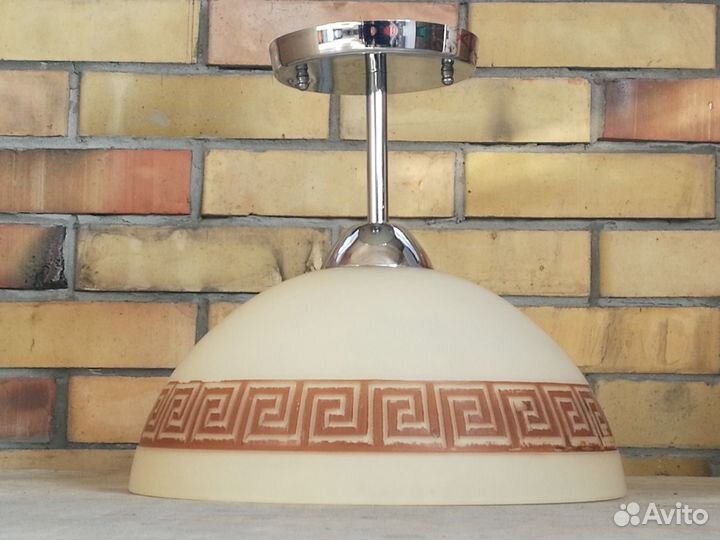 Люстра стекло 32х35 см греческий рисунок