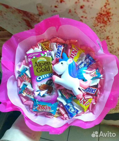 Съедобные букеты. Сладкие из конфет