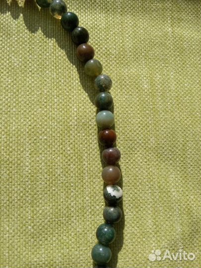 Бусы из змеевика