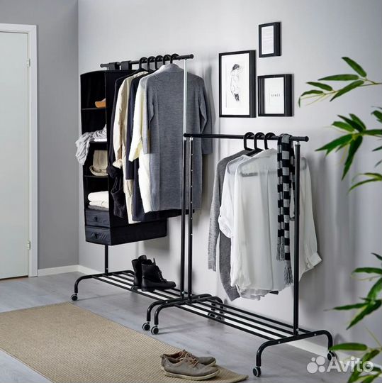 Вешалка напольная IKEA rigga черная