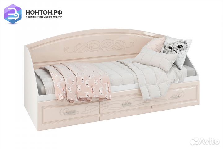 Кровать Венеция 0.8 м с тремя ящиками