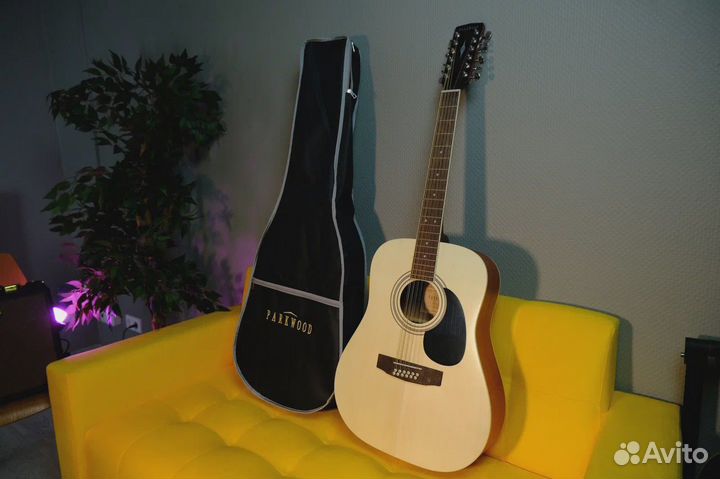 12-струнная Акустическая Гитара с Чехлом