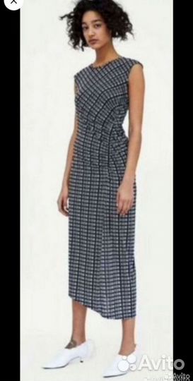 Платье hm в горох длинное платье Zara длинное 42