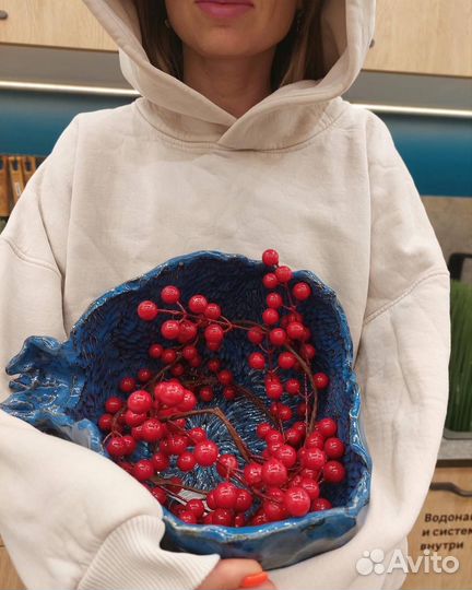 Керамика ручной работы, чаша- гранат