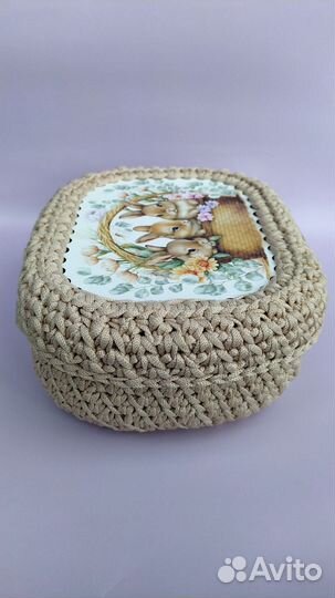 Вязаная шкатулка