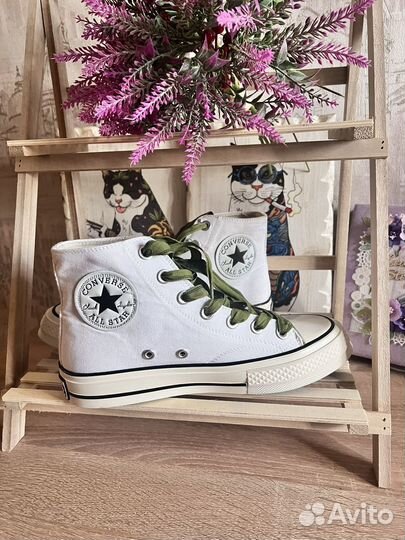 Кеды converse высокие белые