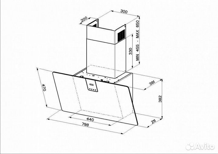 Вытяжка faber soft edge bianco KOS A80