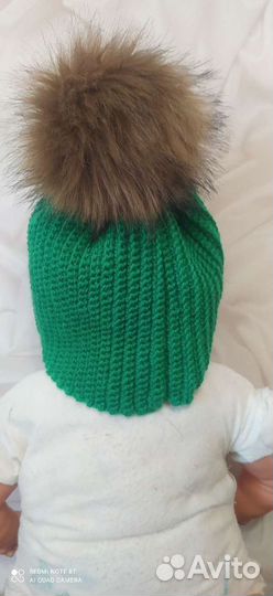 Шапка с помпоном