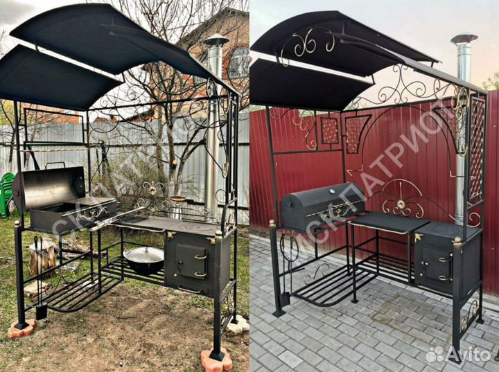 Мангал с крышей