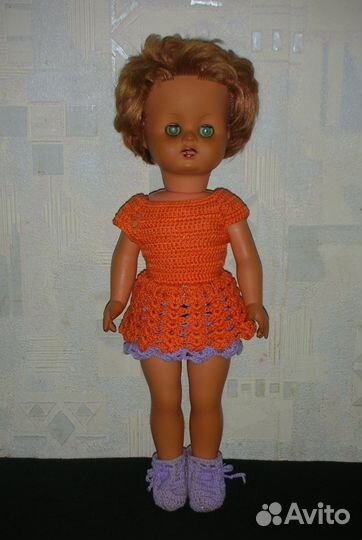 Кукла, шатенка, винтаж, 1960 -1970 гг., ГДР