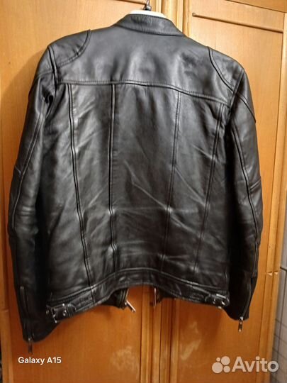 Кожаная куртка мужская 48 50 бу