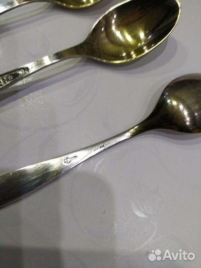 Чайные ложки СССР с с золотым покрытием