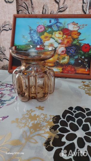 Ваза цветное стекло СССР